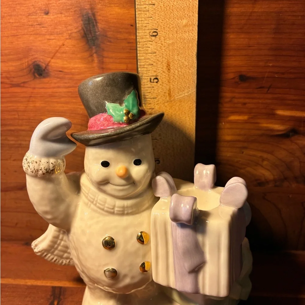 Lenox The Snowman Candlesticks Christmas Candle Stick Holders Set Of 2 - Picture 10 of 10